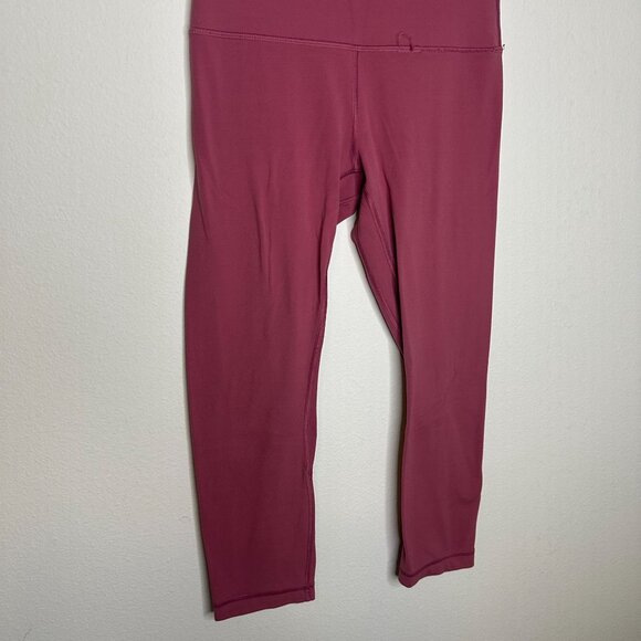 Lululemon Pink Align Cropped Leggings 4 Athletic Activewear Stretch Gym Pull On - Picture 2 of 5